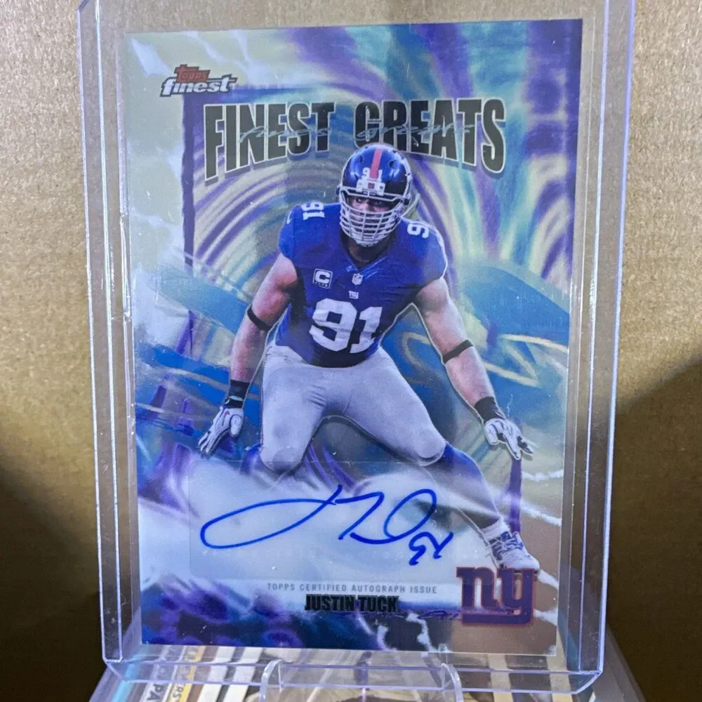 2025 Topps Finest Finest Greats Autographs Justin Tuck Giants #FGA-JTU🔥